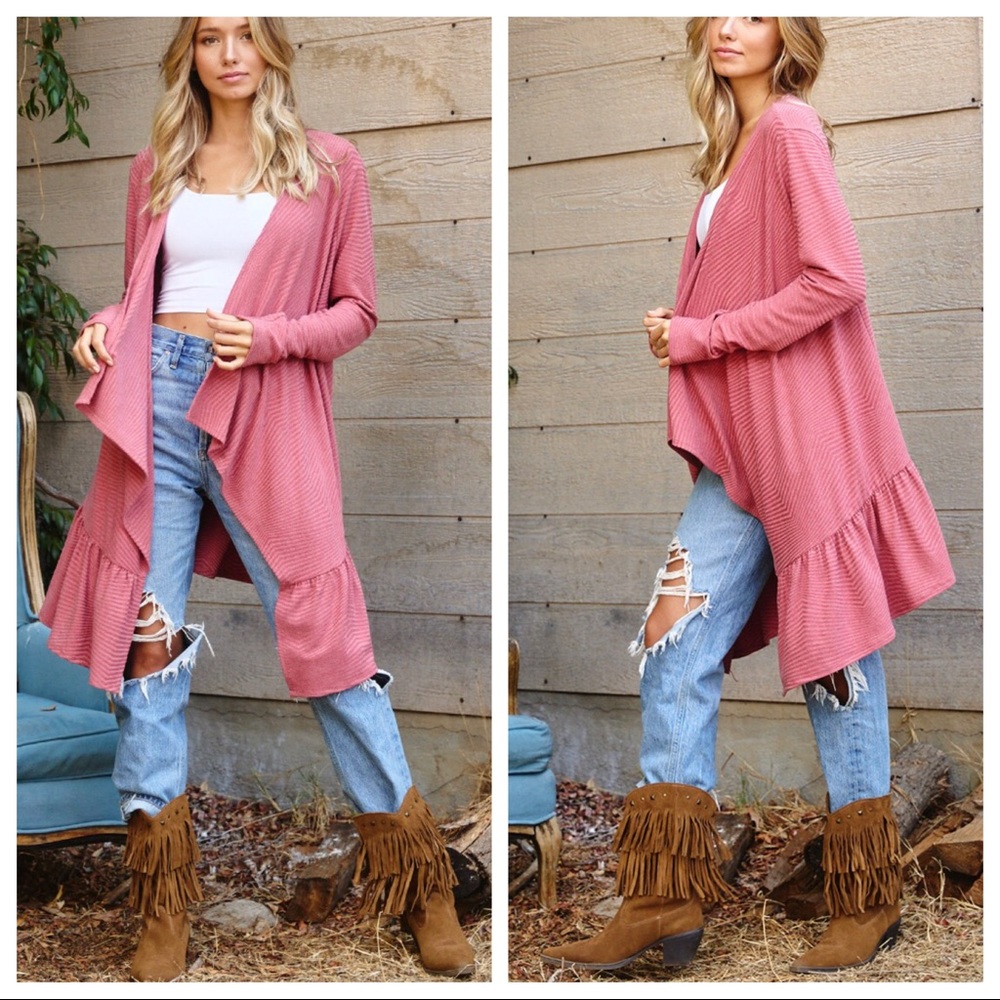 #25 LAST ONE Absolutely beautiful Draped Open Front Cardigan - Picture 2 of 5